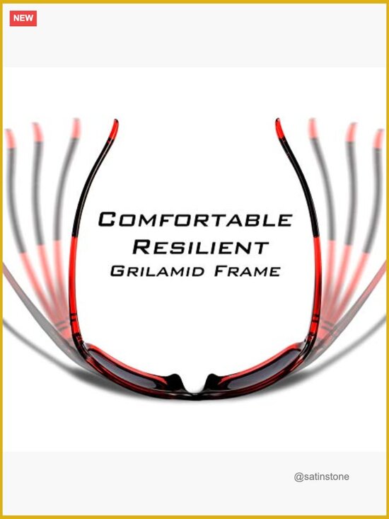 Polarized Sunglasses with PuriVex Coating, Grilamid Frames for Sports
